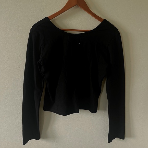 Designs by Naomi Long-Sleeve Black Top - Picture 2 of 2